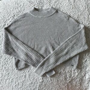 Gray Waffle Knit Sweater!
